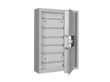 Preview: Schlüsseltresor mit Elektronikschloss und 120 Haken, geöffneter Tür in Frontal Ansicht