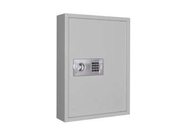 Preview: Schlüsseltresor mit Elektronikschloss und 120 Haken, geschlossener Tür in Frontal Ansicht