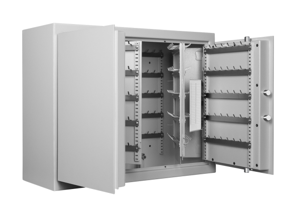 Schlüsseltresor ST 280/GAE mit Elektronikschloss, doppel Türe, geöffnet, in Frontalansicht