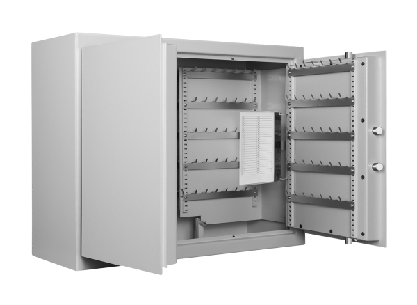 Schlüsseltresor ST 280/GAE mit Elektronikschloss, doppel Türe, geöffnet, in Frontalansicht