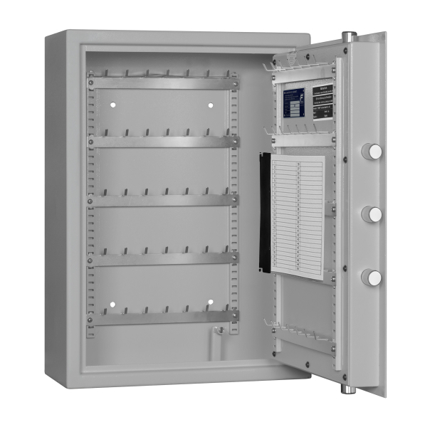 Schlüsseltresor mit Elektronischem Schloss geöffneter Türe, In Frontalansicht